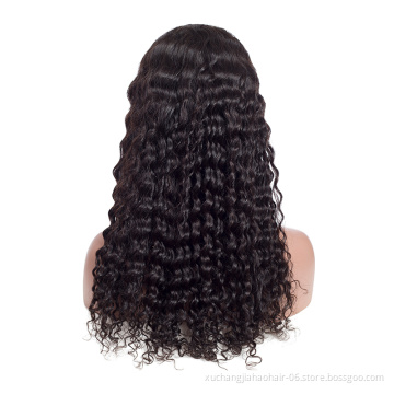 Wig manufacture supplier wholesale cheap 100% human hair wig for black woman deep curly frontal wig
